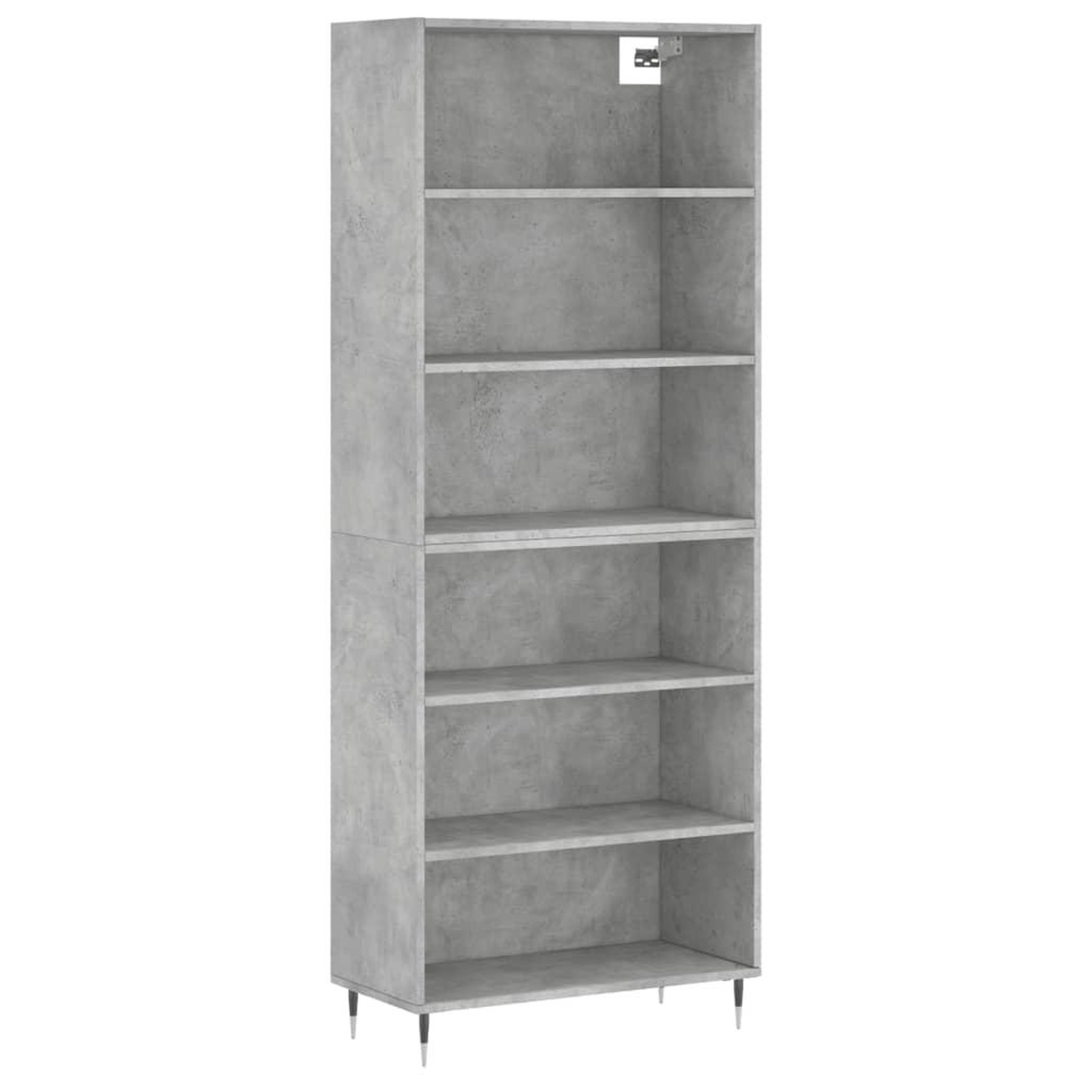 Voir la diapositive 2 : VIDAXL Buffet gris beton 69,5x32,5x180 cm bois d'ingenierie