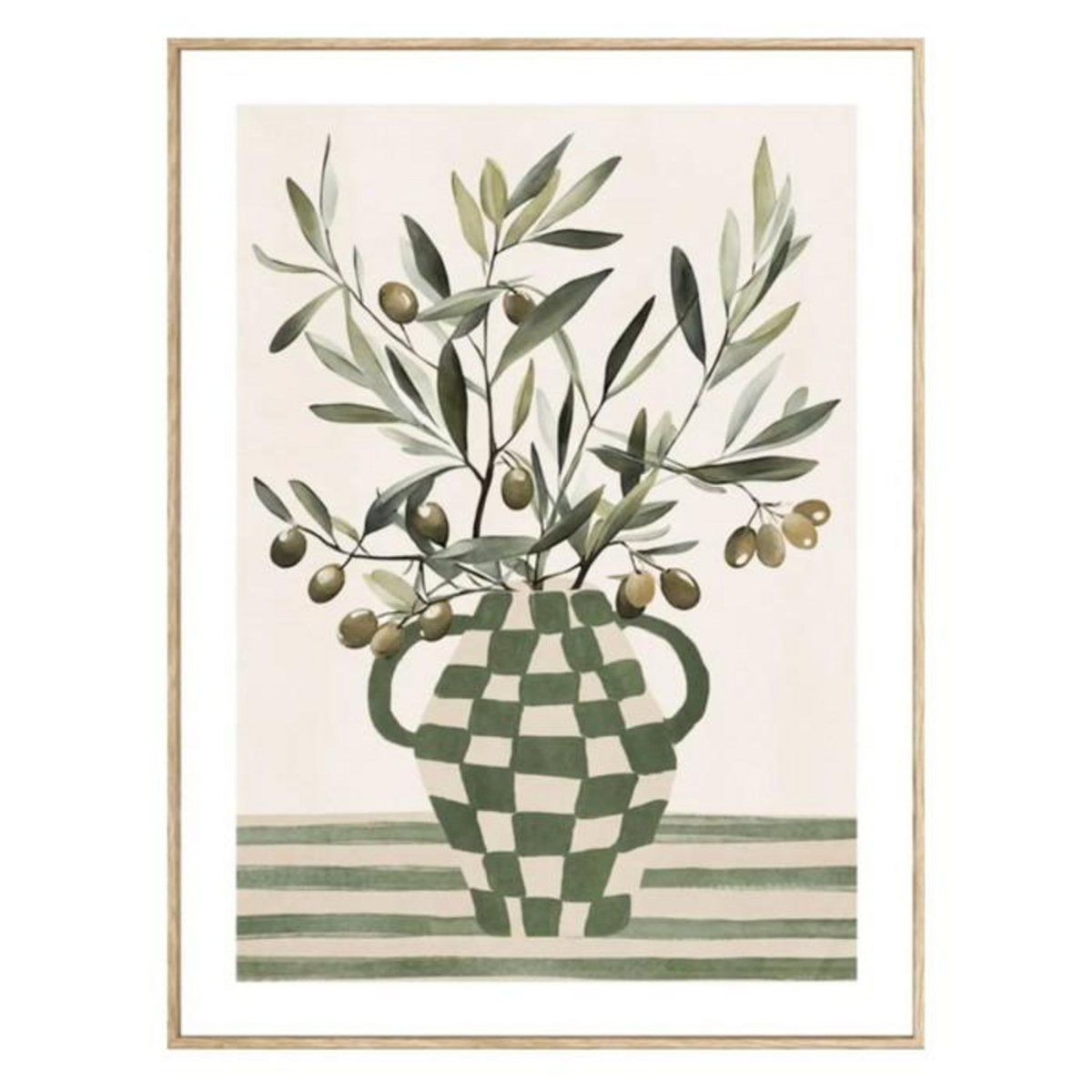 ATMOSPHERA Toile Imprimée Olive  Claudia  45x60cm Vert