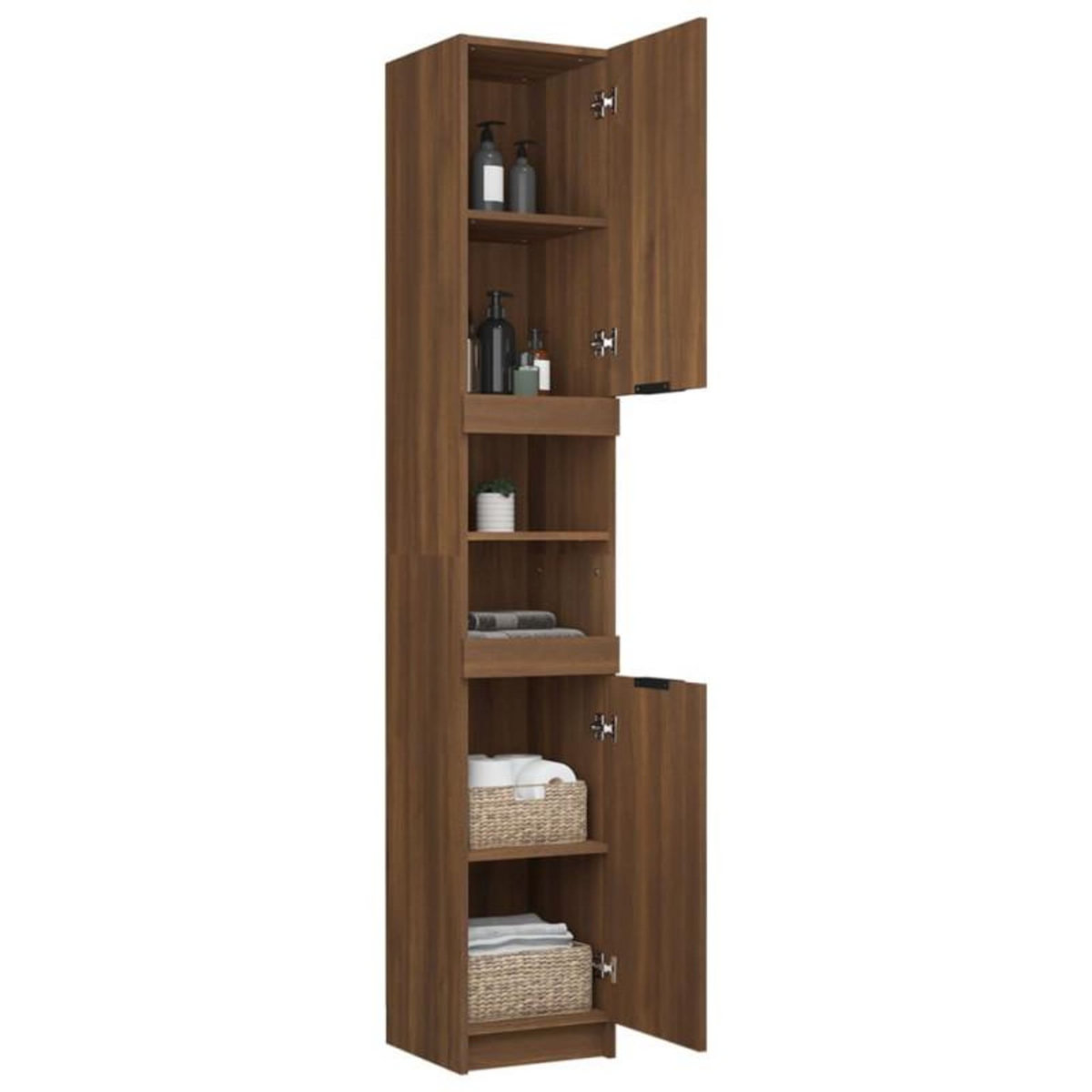 VIDAXL Armoire de bain Chêne marron 32x34x188,5 cm Bois d ingénierie