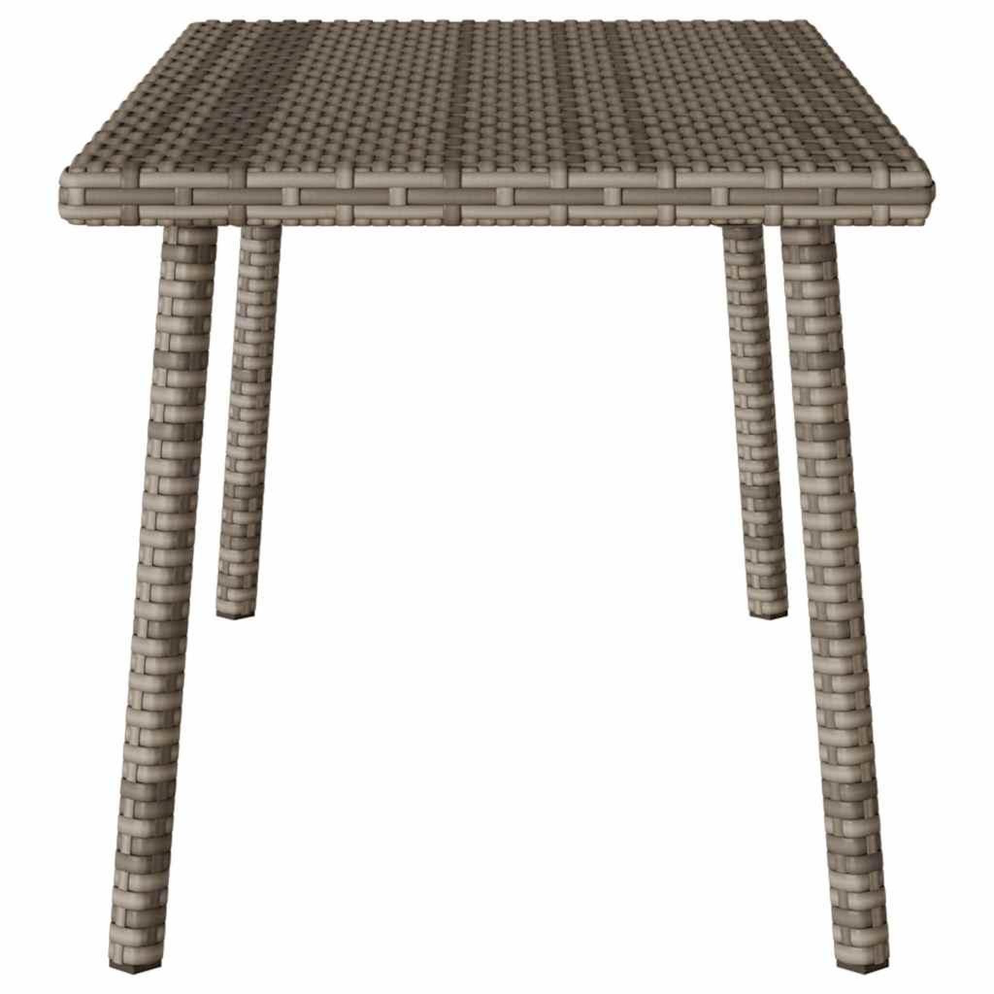 Voir la diapositive 5 : VIDAXL Table basse de jardin rectangulaire gris 80x40x37 cm rotin