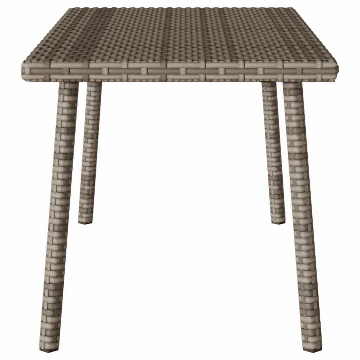 VIDAXL Table basse de jardin rectangulaire gris 80x40x37 cm rotin