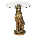 ATMOSPHERA Table d'Appoint Design  Wild Léopard  52cm Or