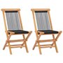 Voir la diapositive 1 : VIDAXL Chaises pliables de jardin lot de 2 Bois teck solide et corde