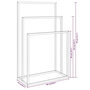 Voir la diapositive 6 : VIDAXL Porte-serviettes sur pied Blanc 48x24x79 cm Fer