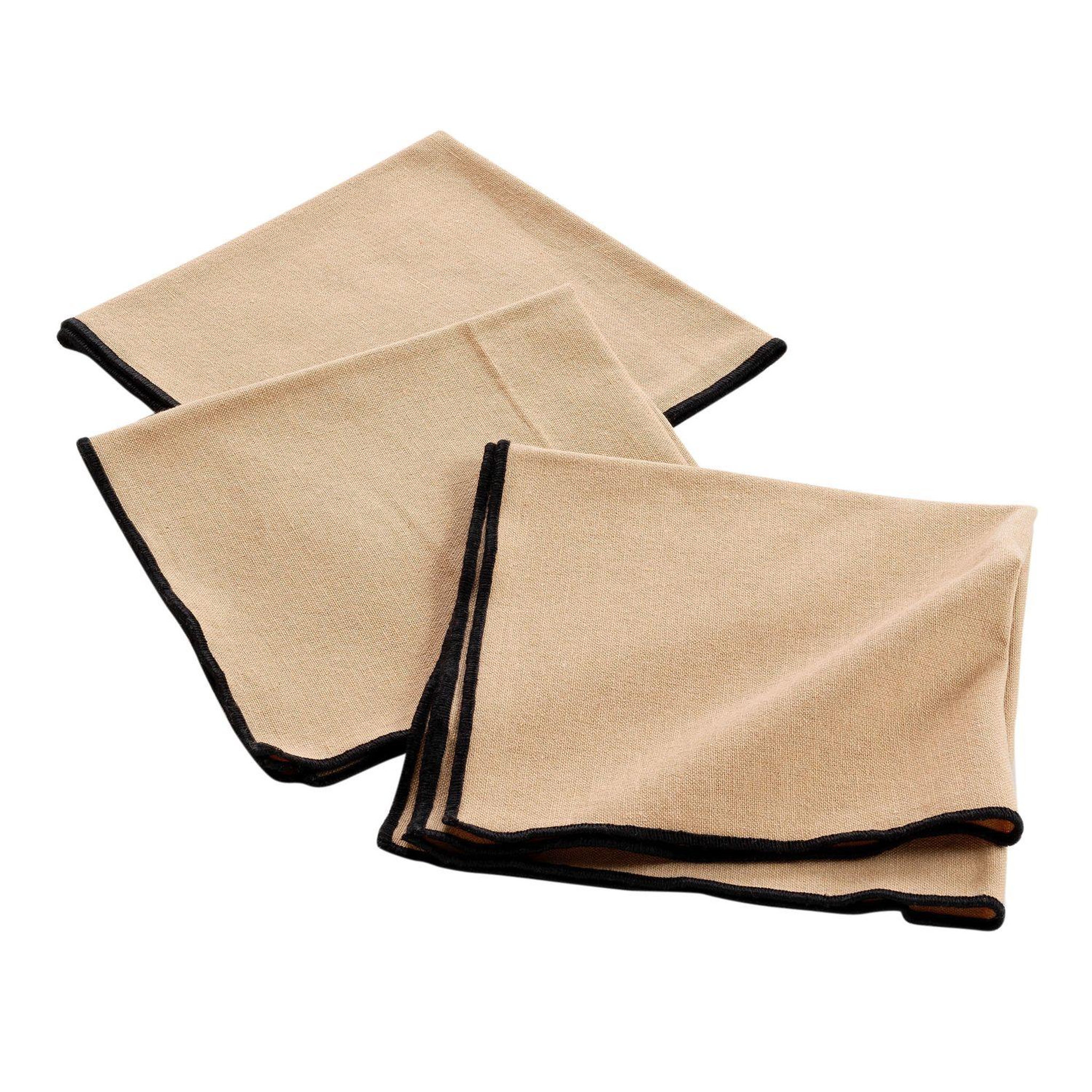 Voir la diapositive 1 : Douceur d'Intérieur Lot de 3 serviettes de table en coton recyclé Anaïs