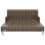 Voir la diapositive 5 : VIDAXL Chaise longue a 2 places avec coussins Resine tressee Marron