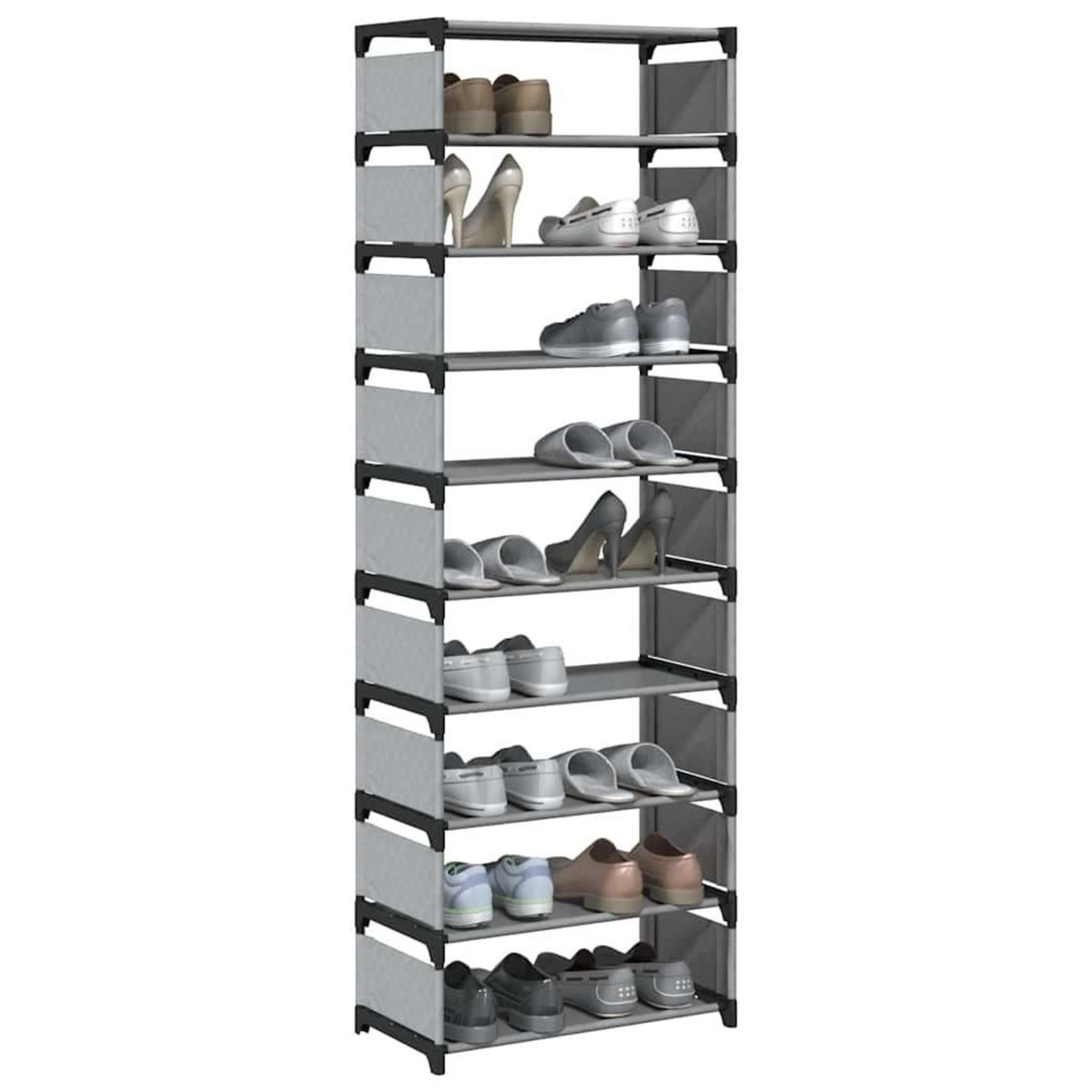 VIDAXL Etagere a chaussures 10 niveaux 54x28x158 cm tissu non-tisse