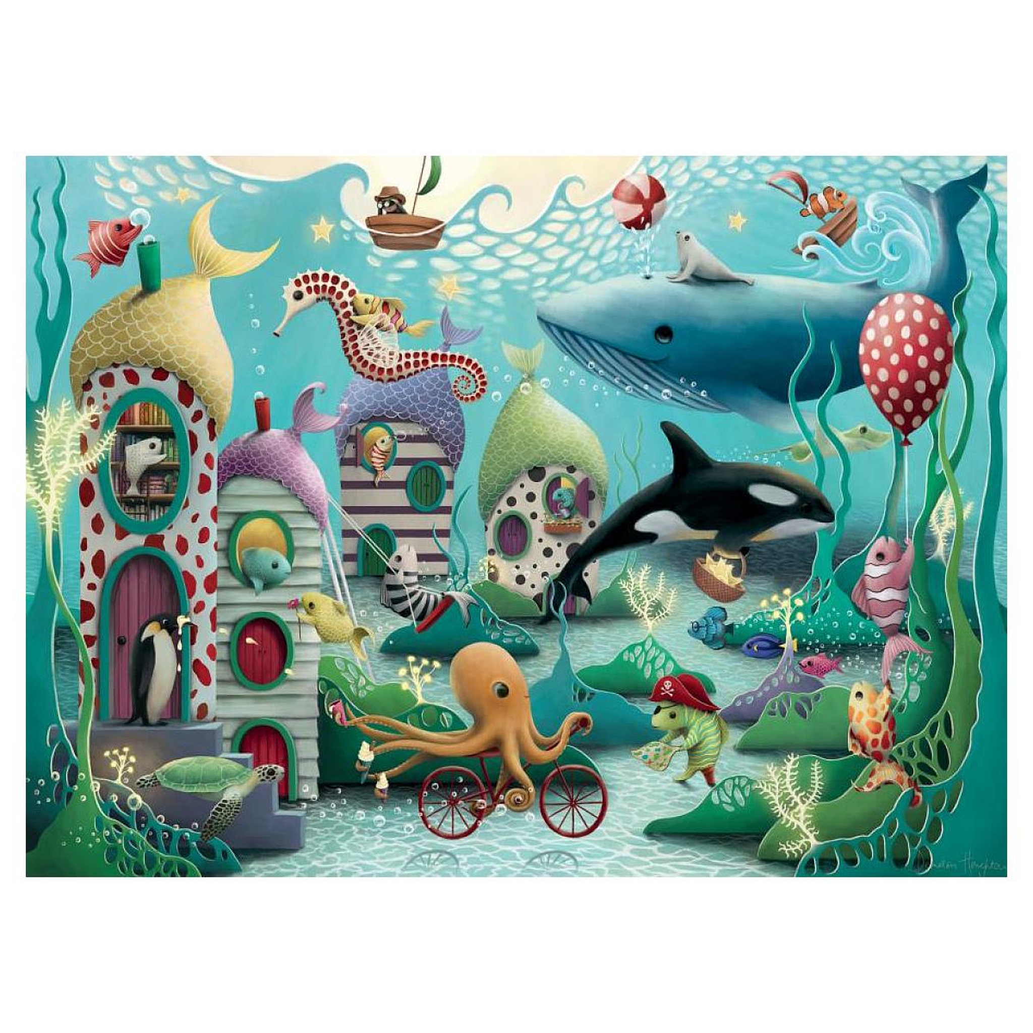 Voir la diapositive 2 : RAVENSBURGER Puzzle 100 pieces xxl - merveilles sous marines