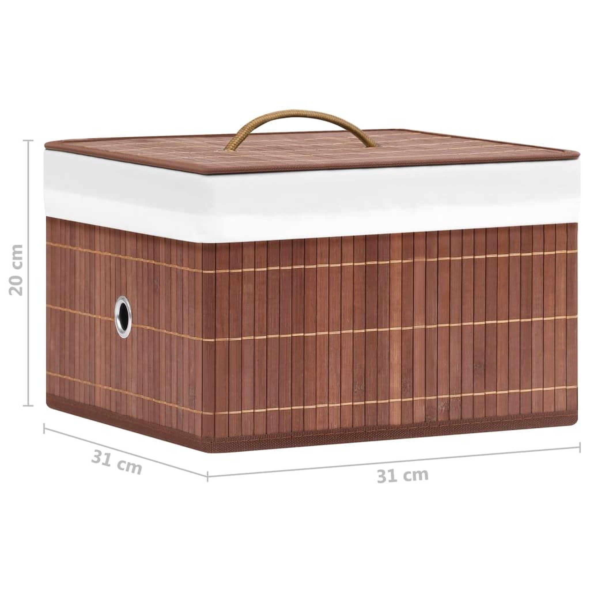 Voir la diapositive 6 : VIDAXL Boîtes de rangement en bambou 4 pcs Marron