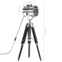 Voir la diapositive 6 : VIDAXL Lampadaire a trepied Noir Bois de manguier massif 69 cm