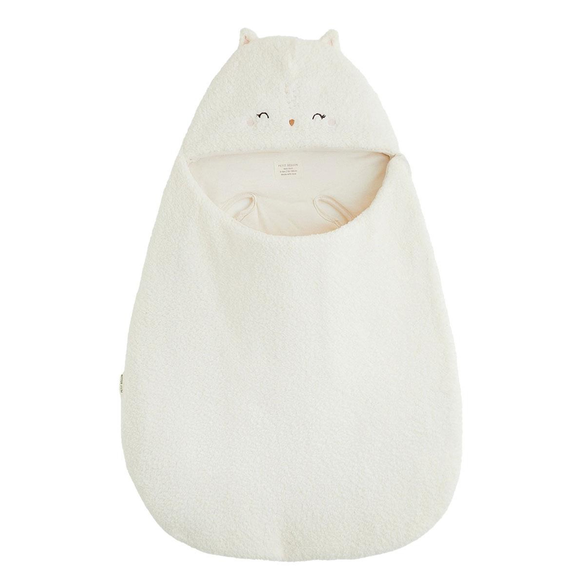 PETIT BEGUIN Nid d'ange en sherpa Miette. Coloris disponibles : Beige