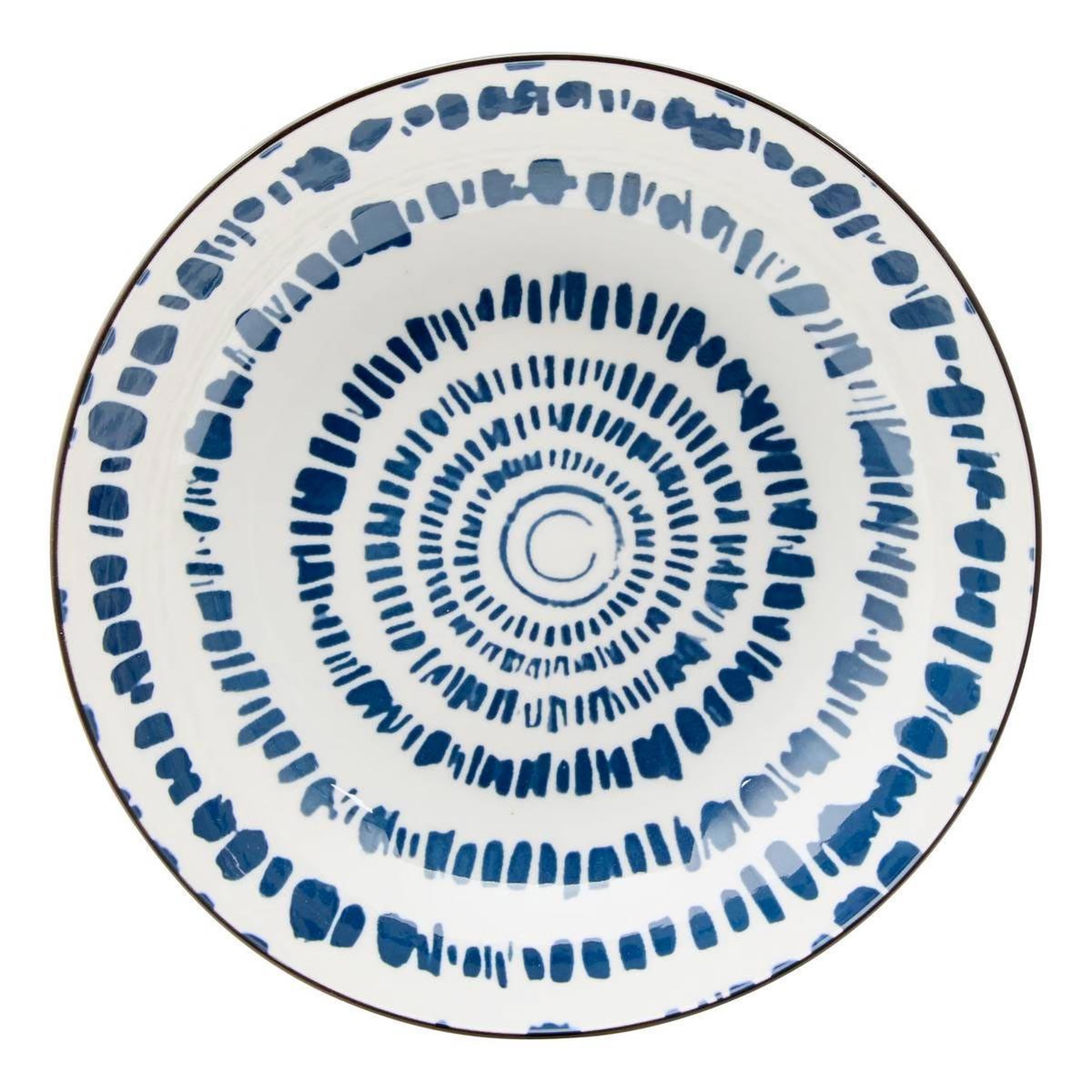 Voir la diapositive 2 : SECRET DE GOURMET Lot de 6 assiettes creuses  umami rayon  20cm bleu