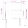 Voir la diapositive 6 : VIDAXL Tete de lit avec oreilles Creme 103x23x118/128 cm Tissu
