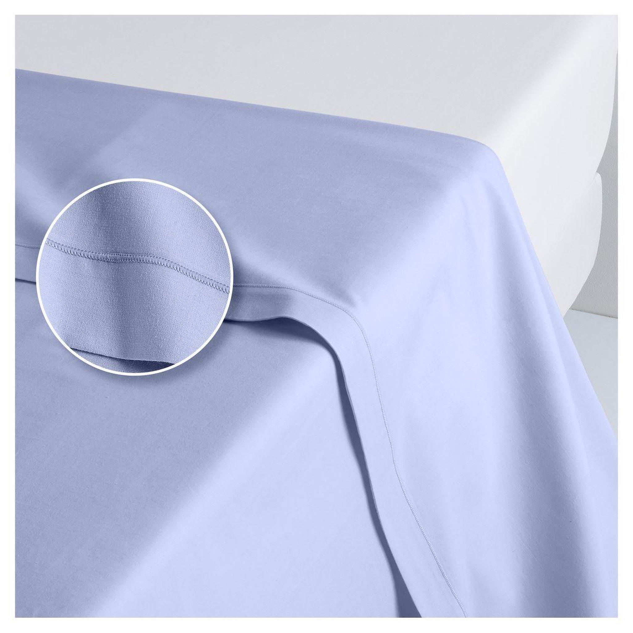 Voir la diapositive 1 : ACTUEL Drap plat uni en coton 57 fils - collection permanente