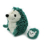 Voir la diapositive 1 : LES DEGLINGOS Peluche Hérisson Ptipotos Maman et Bébé Vert - Câlins Sur Mesure