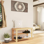 VIDAXL Etagere a chaussures 3 niveaux 70x27,5x45 cm bambou