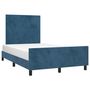 Voir la diapositive 3 : VIDAXL Cadre de lit sans matelas bleu fonce 120x200 cm velours