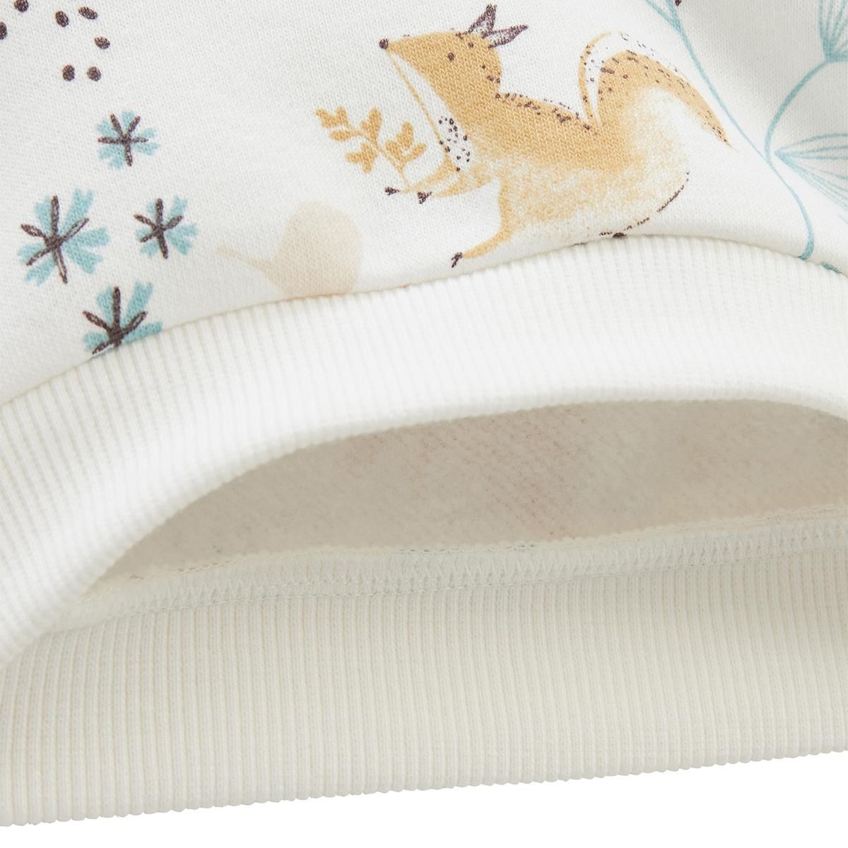 Petit Béguin Sweat-shirt bébé en molleton Bloom