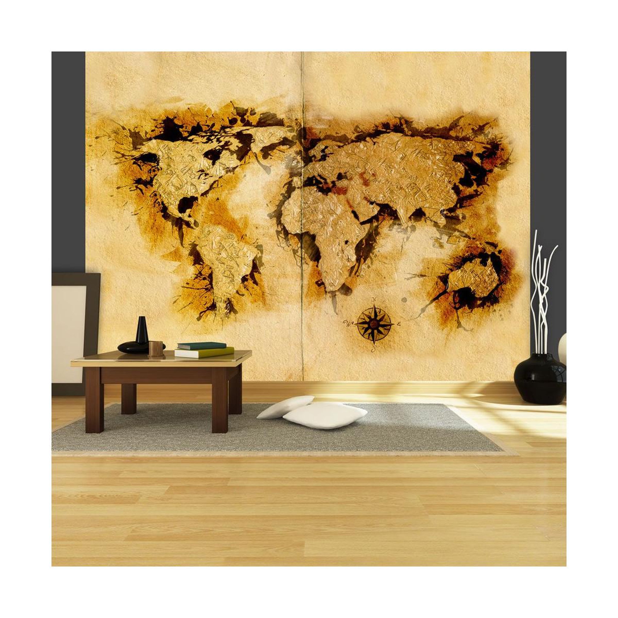 Paris Prix Papier peint  gold diggers' map of the world. Coloris disponibles : Multicolore