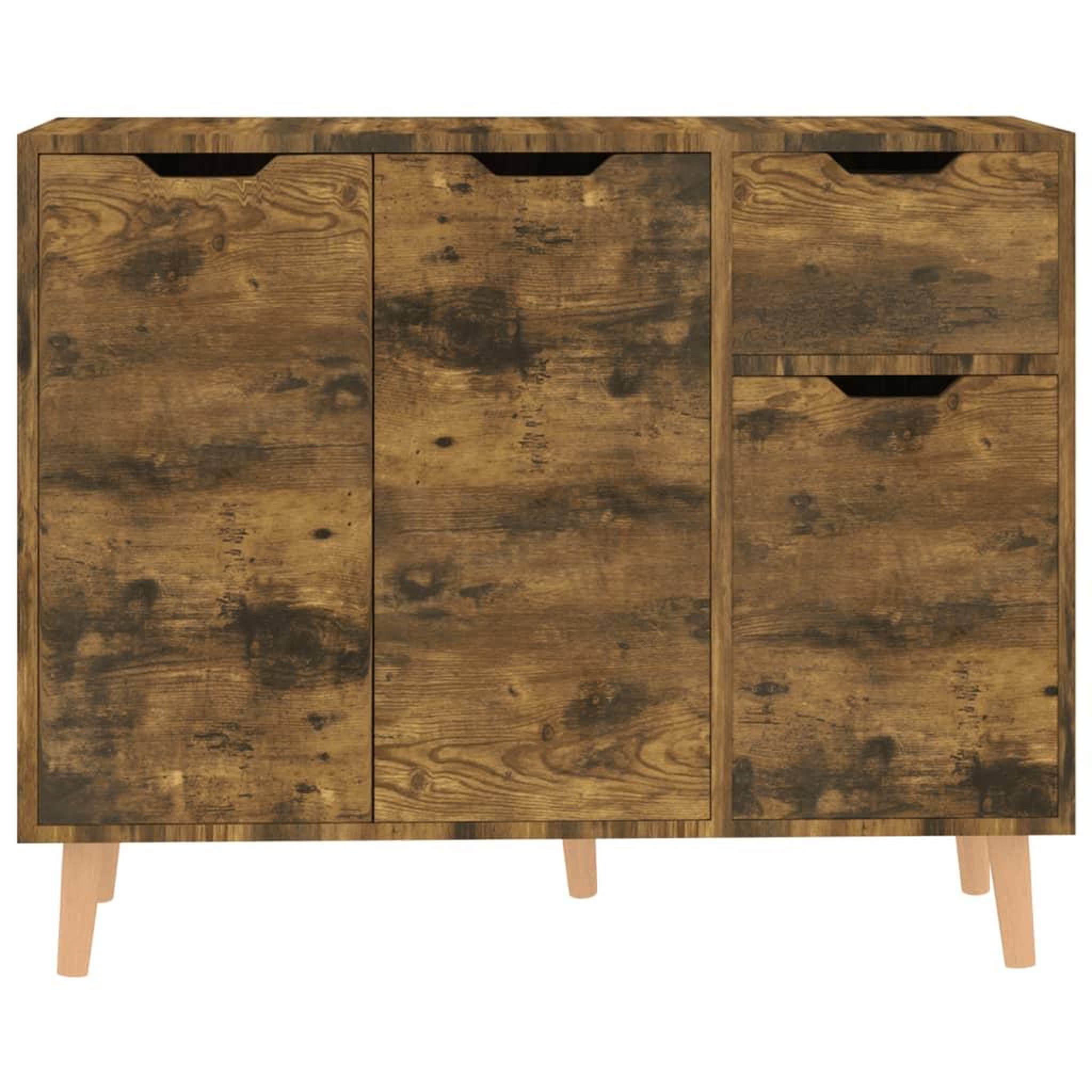 Voir la diapositive 3 : VIDAXL Buffet chene fume 90x30x72 cm bois d'ingenierie