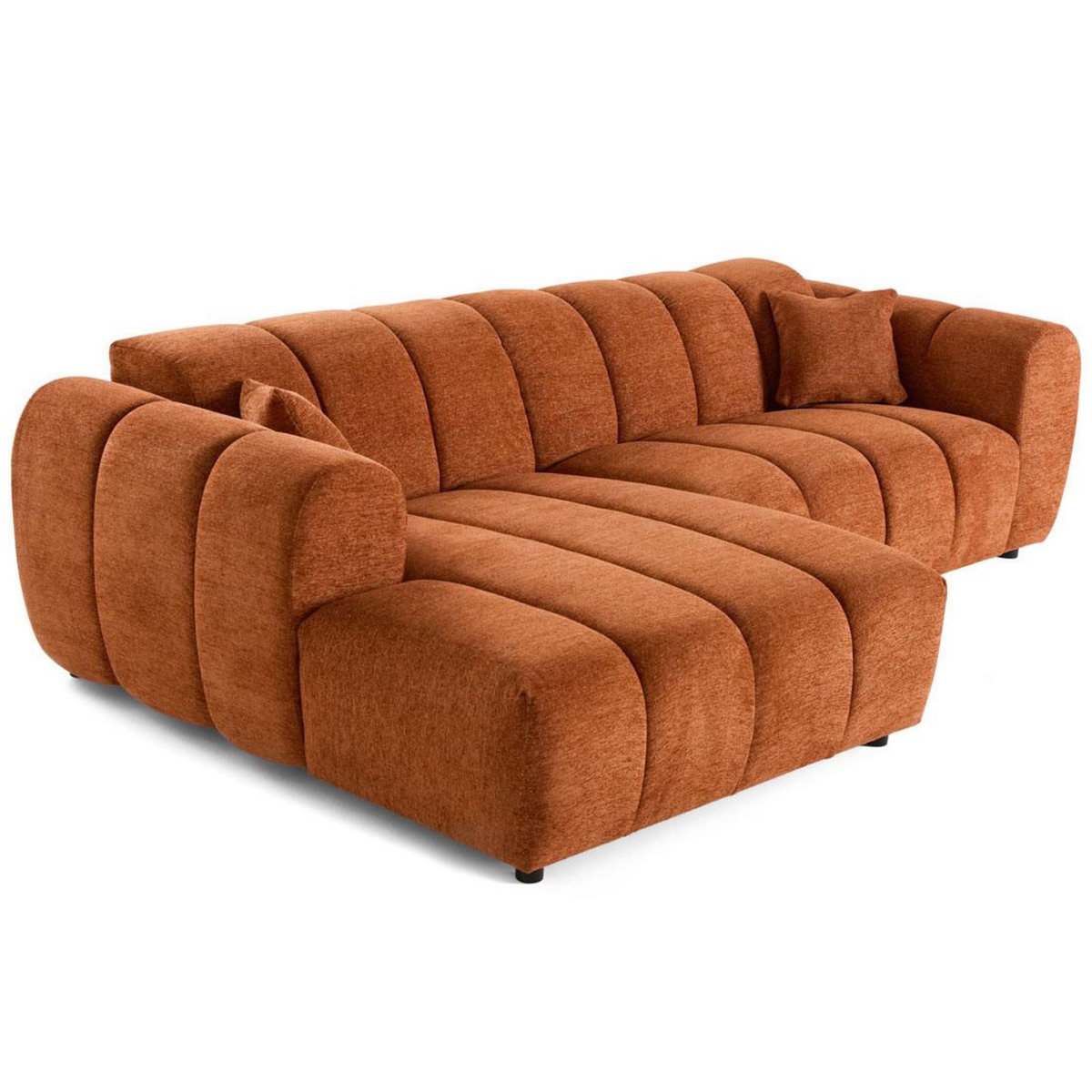 LISA DESIGN Curtis - canapé d'angle gauche 4 places en tissu texturé