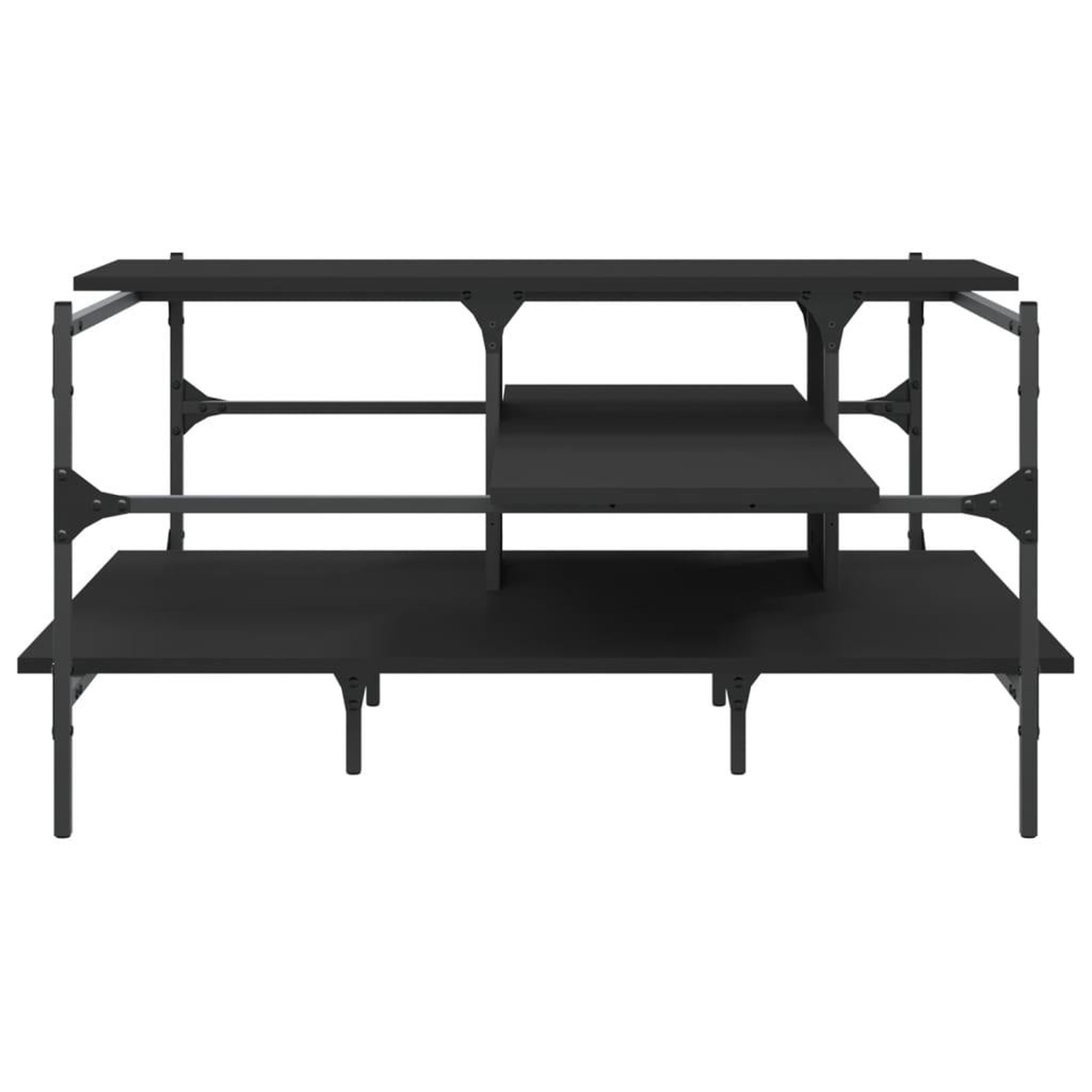 Voir la diapositive 5 : VIDAXL Table basse noir 100x100x48,5 cm bois d'ingenierie