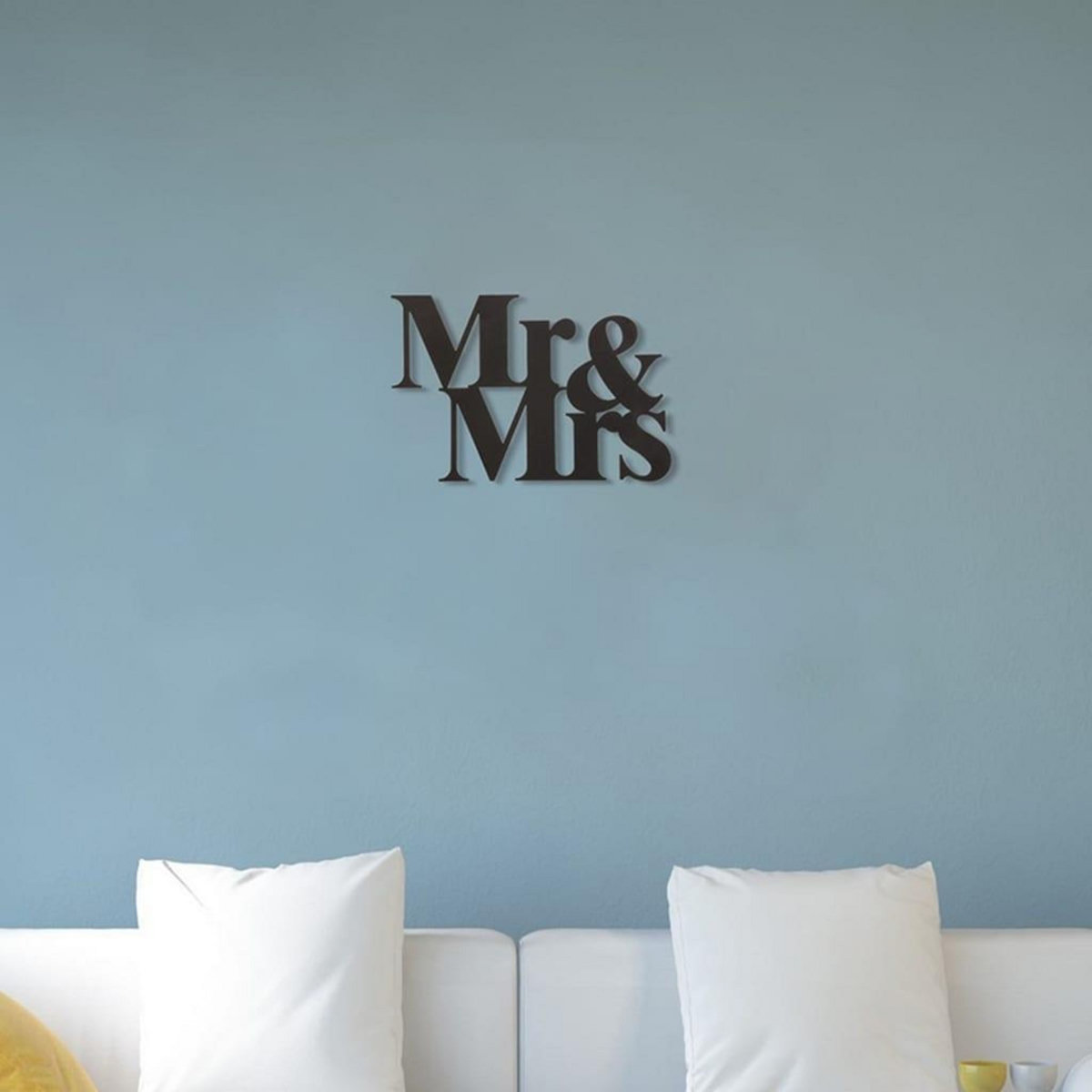 Homemania Homemania Decoration murale Mots 50x35 cm Acier Noir