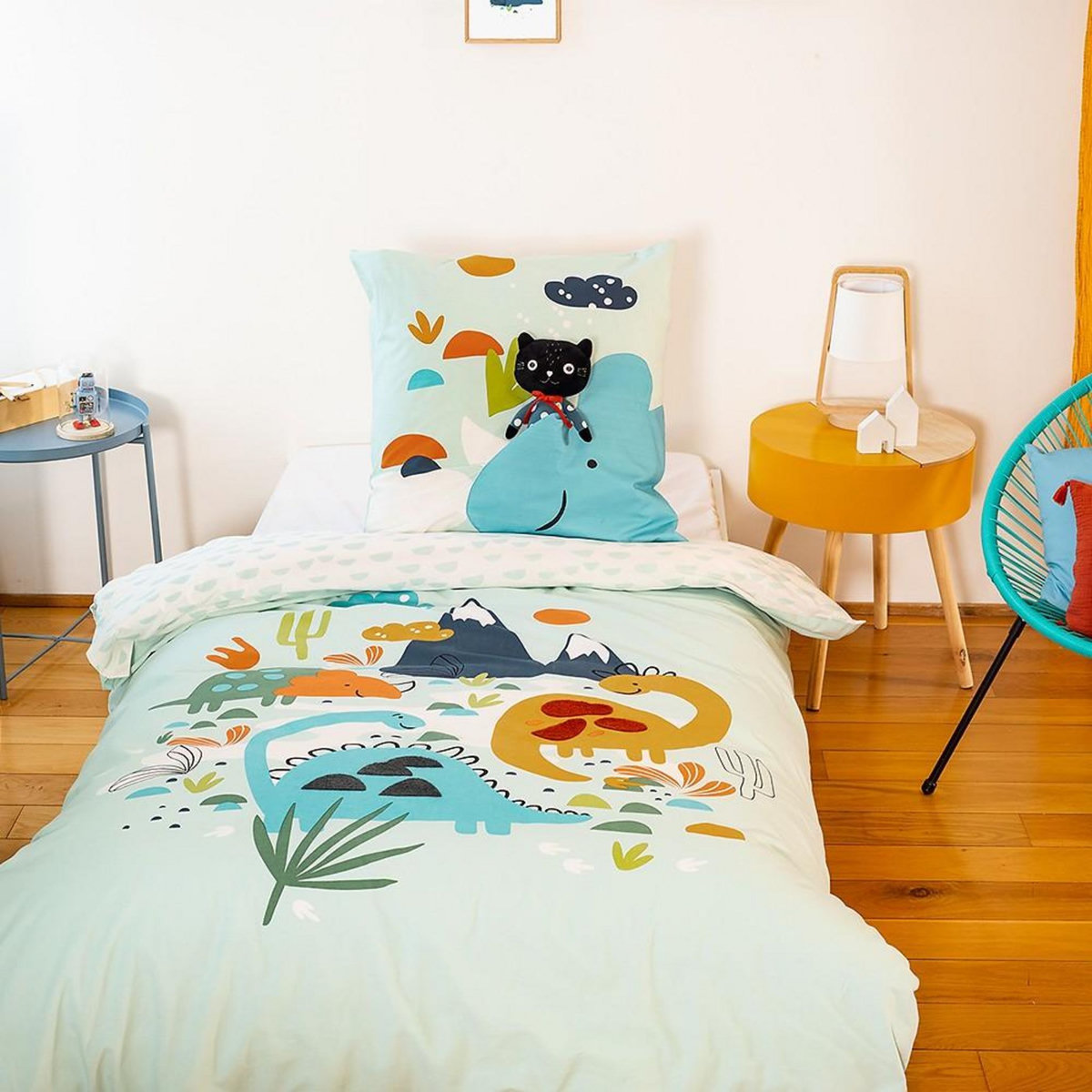 Home collection Parure housse de couette 2pcs 140x200cm 100%coton 57fils dilia