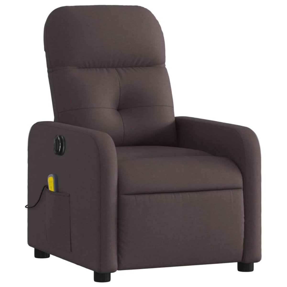 VIDAXL Fauteuil de massage inclinable electrique Marron fonce Tissu