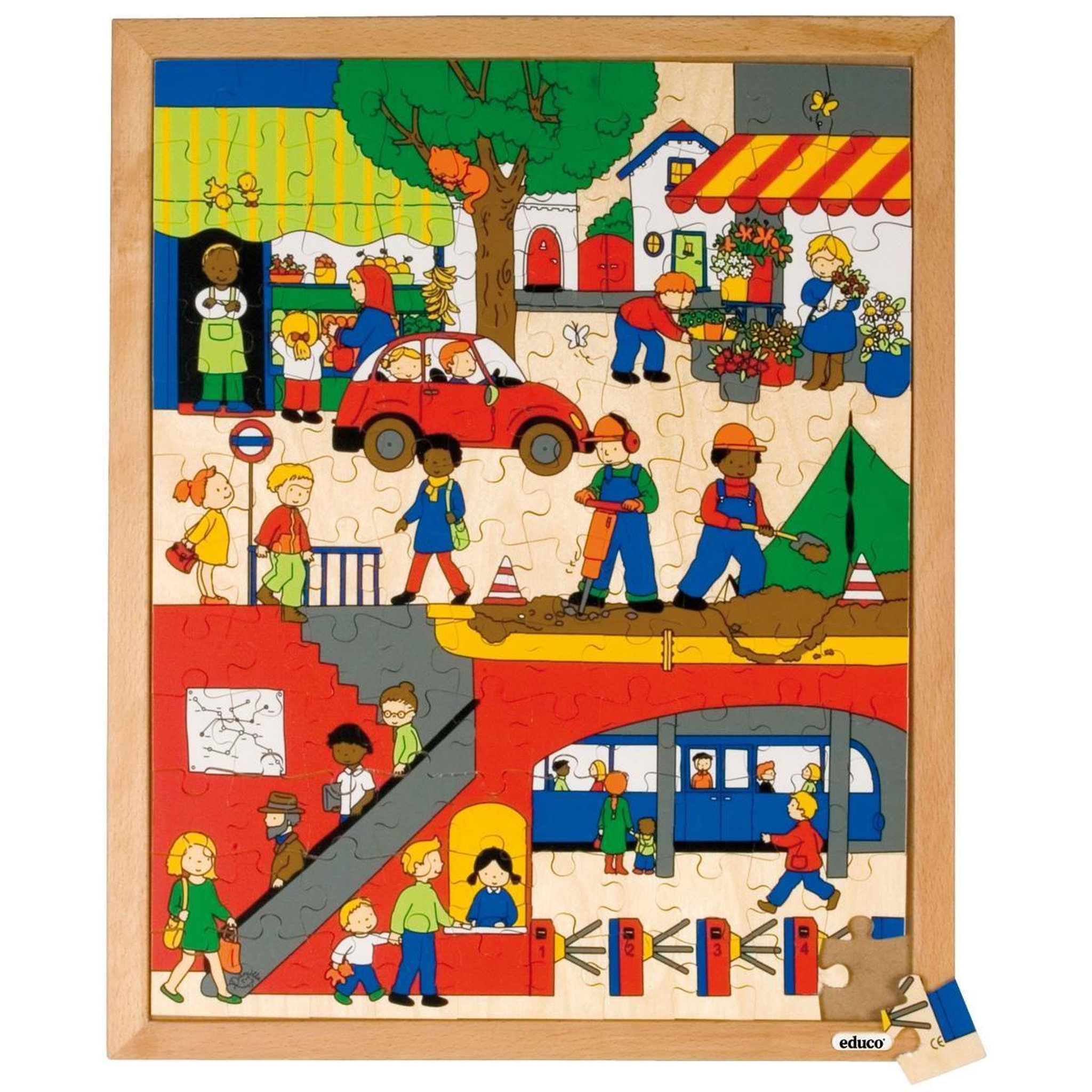 EDUCO Dessus et dessous - la ville — 120 pièces de puzzle
