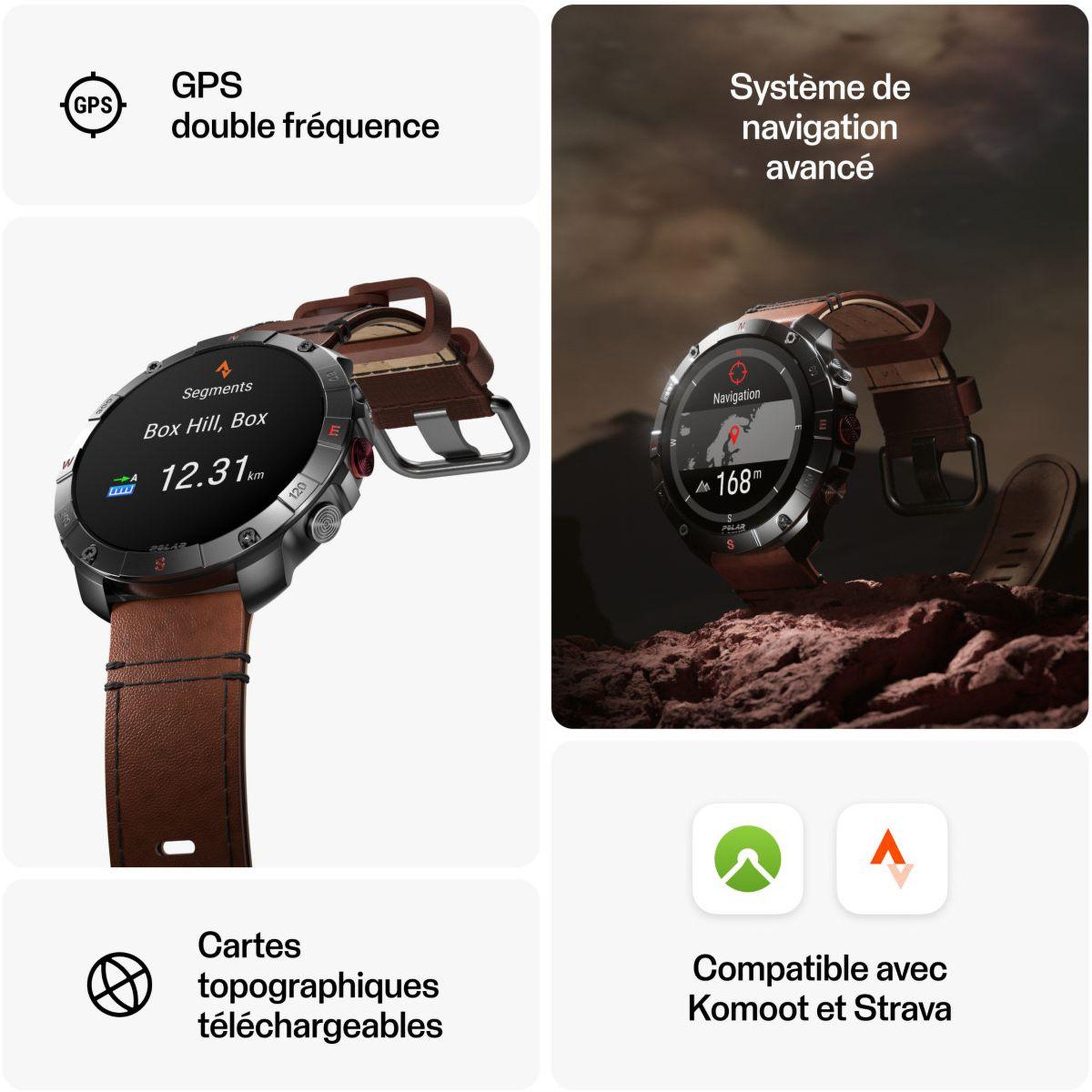 Voir la diapositive 4 : POLAR Montre sport GRIT X2 PRO Titan M-L