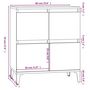 Voir la diapositive 6 : VIDAXL Buffet Blanc 60x35x70 cm Bois d'ingenierie