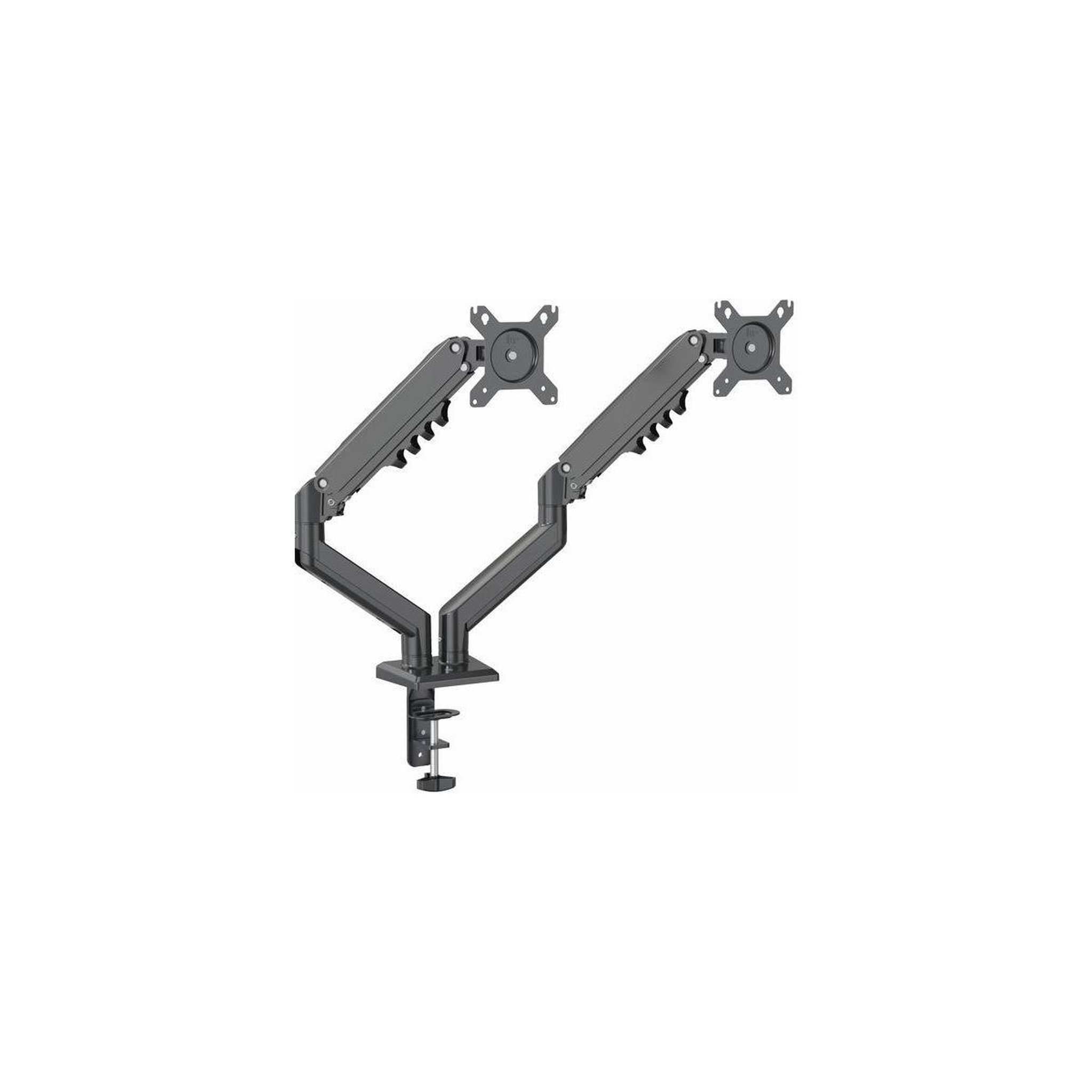 Voir la diapositive 5 : ESSENTIEL B Bras support moniteur double de 15'' à 32''