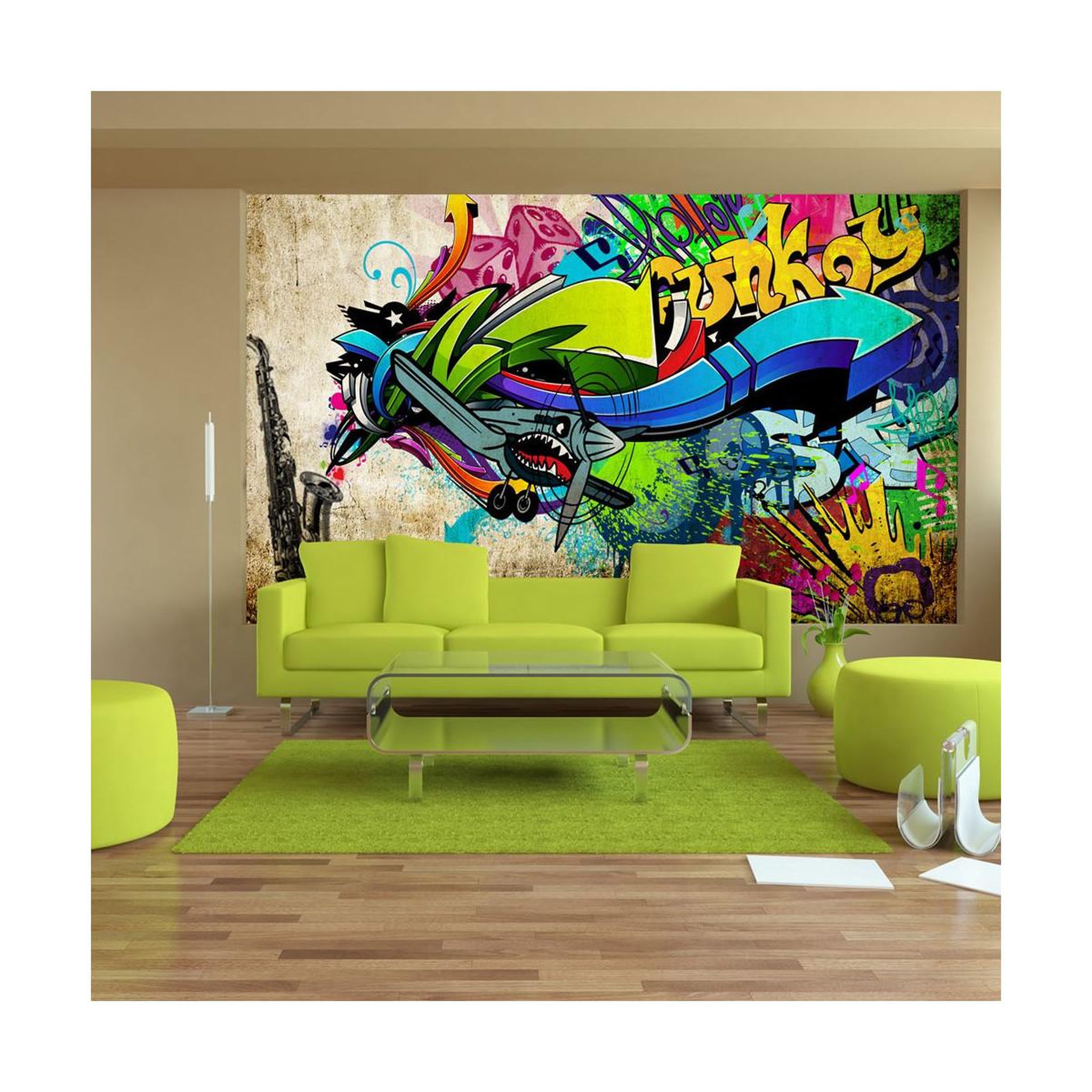 Voir la diapositive 1 : Paris Prix Papier peint  funky graffiti