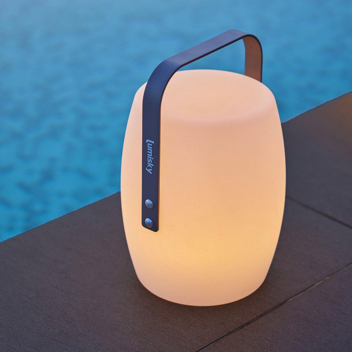 Lumisky Lanterne sans fil LED LUCY Blanc Polyéthylène H31CM