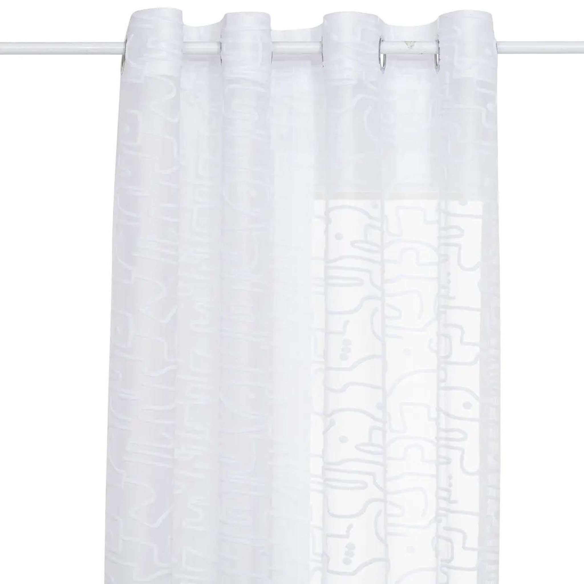 ATMOSPHERA Rideau voilage motifs abstraits  lazi  140x240cm blanc