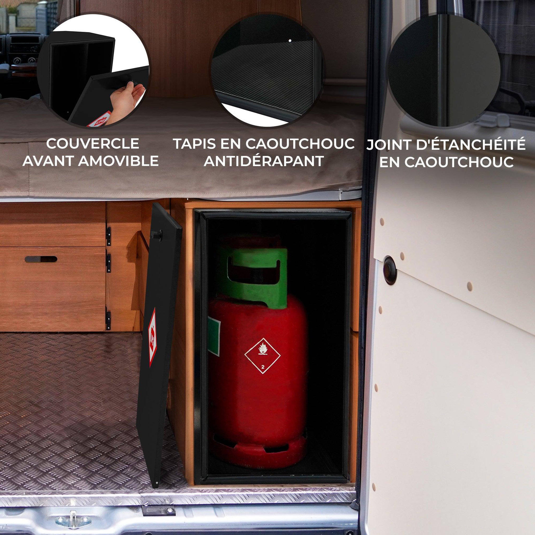 Voir la diapositive 2 : MONSTERSHOP Casier de rangement pour bouteille de gaz