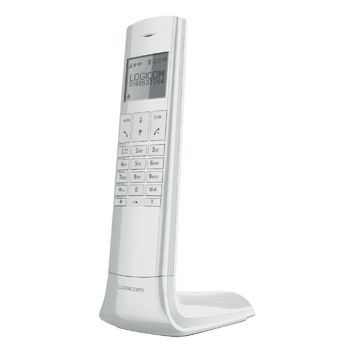Logicom Téléphone sans fil Luxia Solo Blanc/Gris