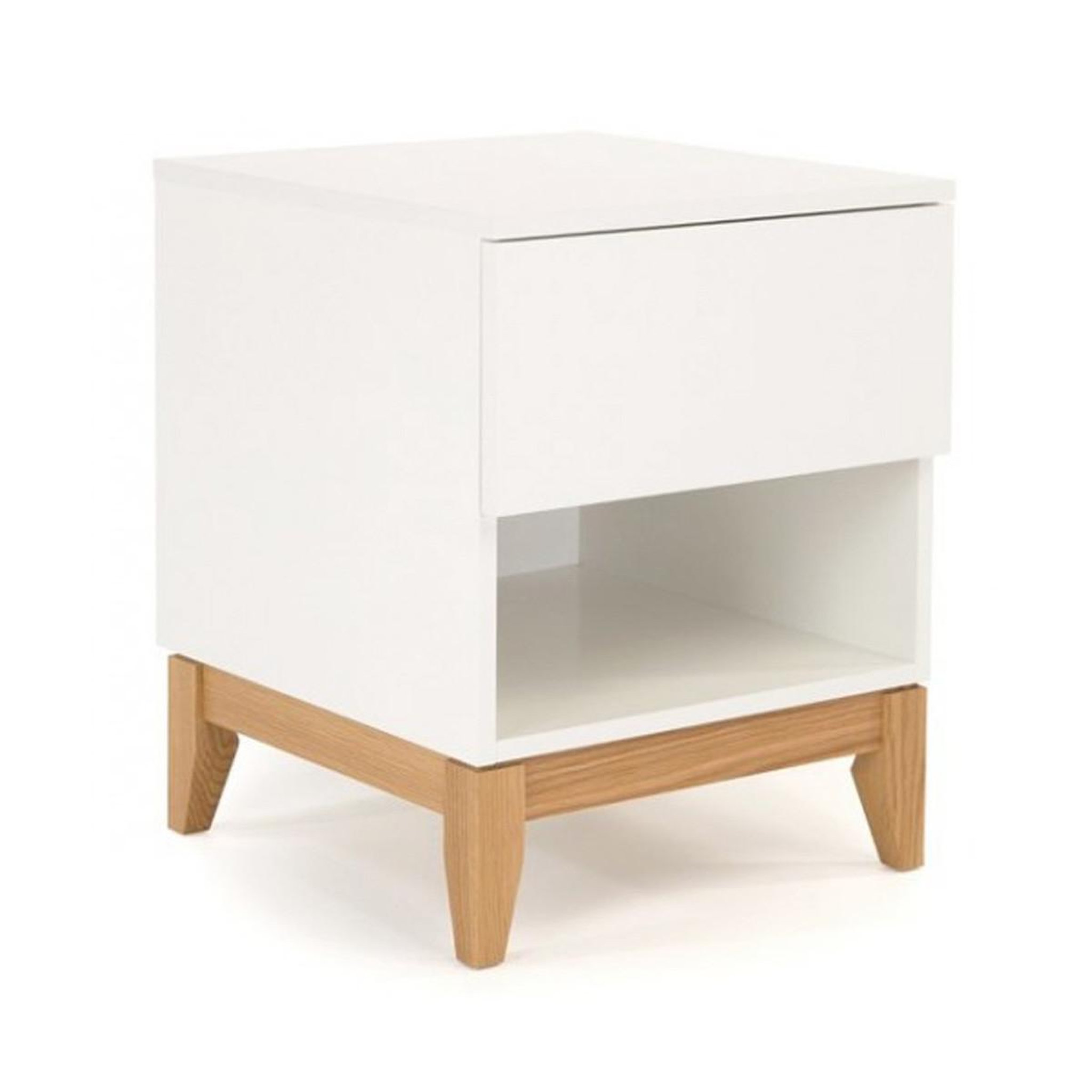 Voir la diapositive 1 : Paris Prix Table de chevet design  blanco  55cm blanc