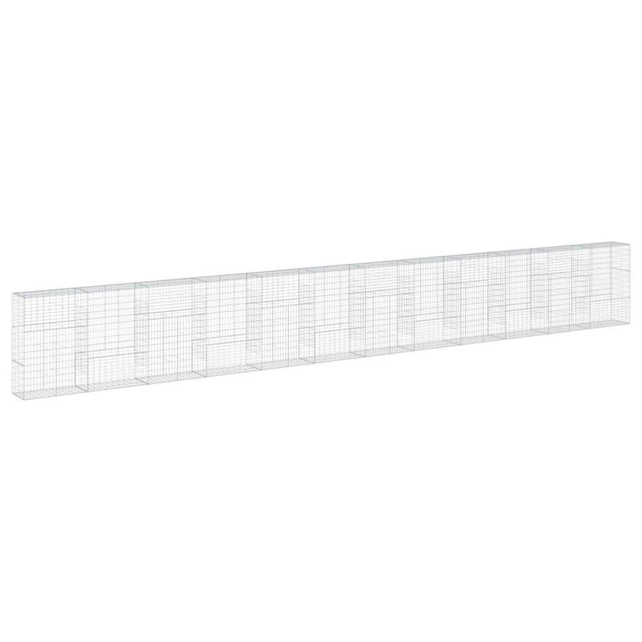 Voir la diapositive 5 : VIDAXL Panier gabion avec couvercle 1200x50x150 cm fer galvanise