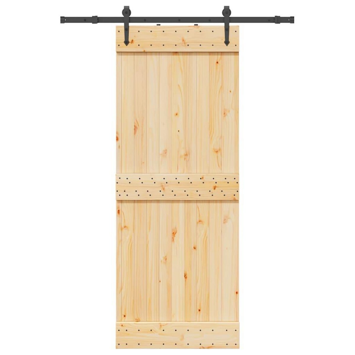 VIDAXL Porte coulissante et kit de quincaillerie 80x210 cm pin massif