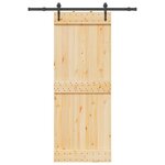 VIDAXL Porte coulissante et kit de quincaillerie 80x210 cm pin massif