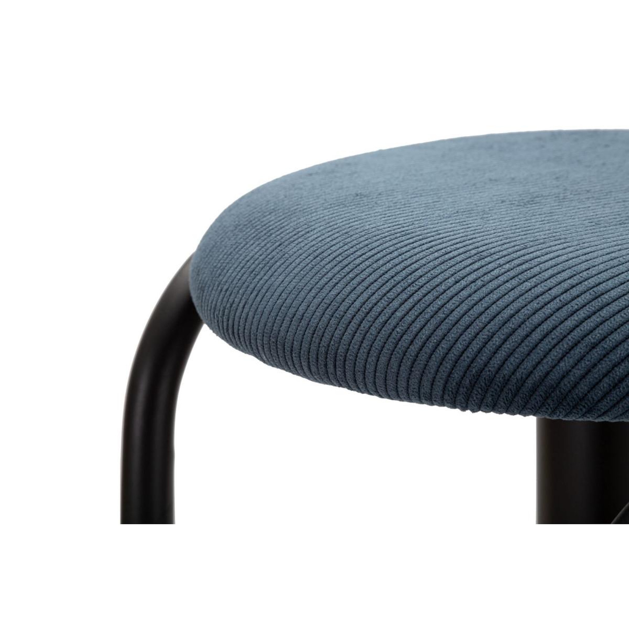 Voir la diapositive 5 : Paris Prix Tabouret de bar réglable en tissu  destiny  61-83cm noir & bleu
