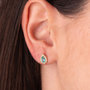 Voir la diapositive 2 : L'ATELIER D'AZUR Boucles d'Oreilles Or 18 Carats 750/000 Jaune - Topaze Paraïba et Zirconium