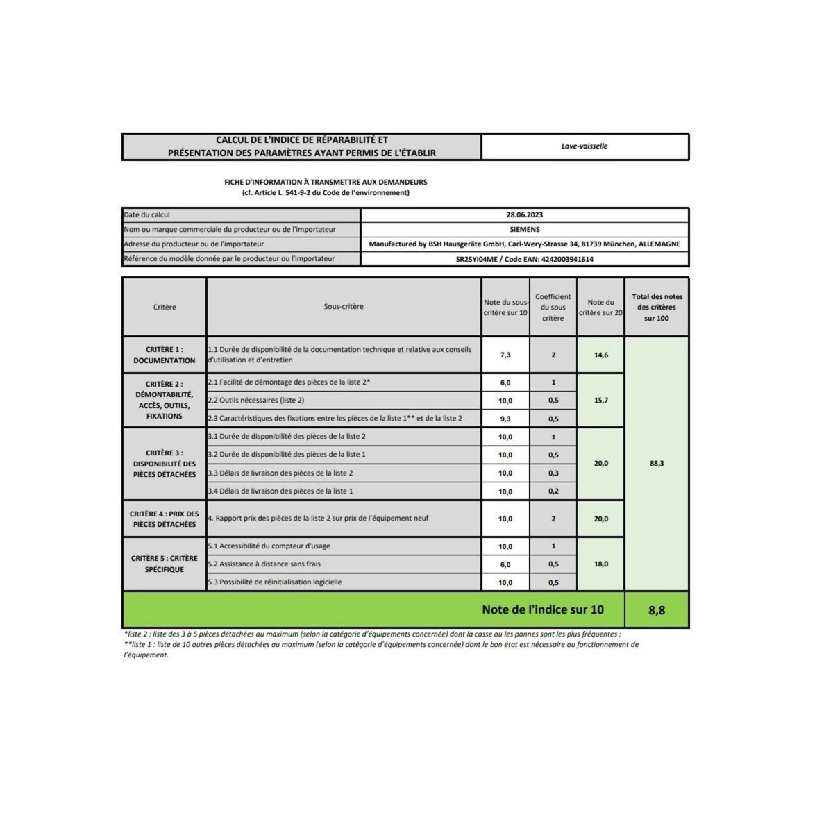 Siemens Lave-vaisselle 45cm 10 couverts 43db gris inox - SR25YI04ME
