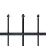 Voir la diapositive 4 : VIDAXL Cloture de jardin avec dessus en lance Acier 11,9 x 0,8 m Noir