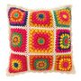 Voir la diapositive 1 : Paris Prix Coussin Déco en Coton  Crochet  45x45cm Multicolore