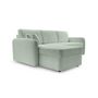Voir la diapositive 5 : BEST MOBILIER Pocatello - canapé d'angle réversible 4 places - convertible avec coffre - en tissu bouclette