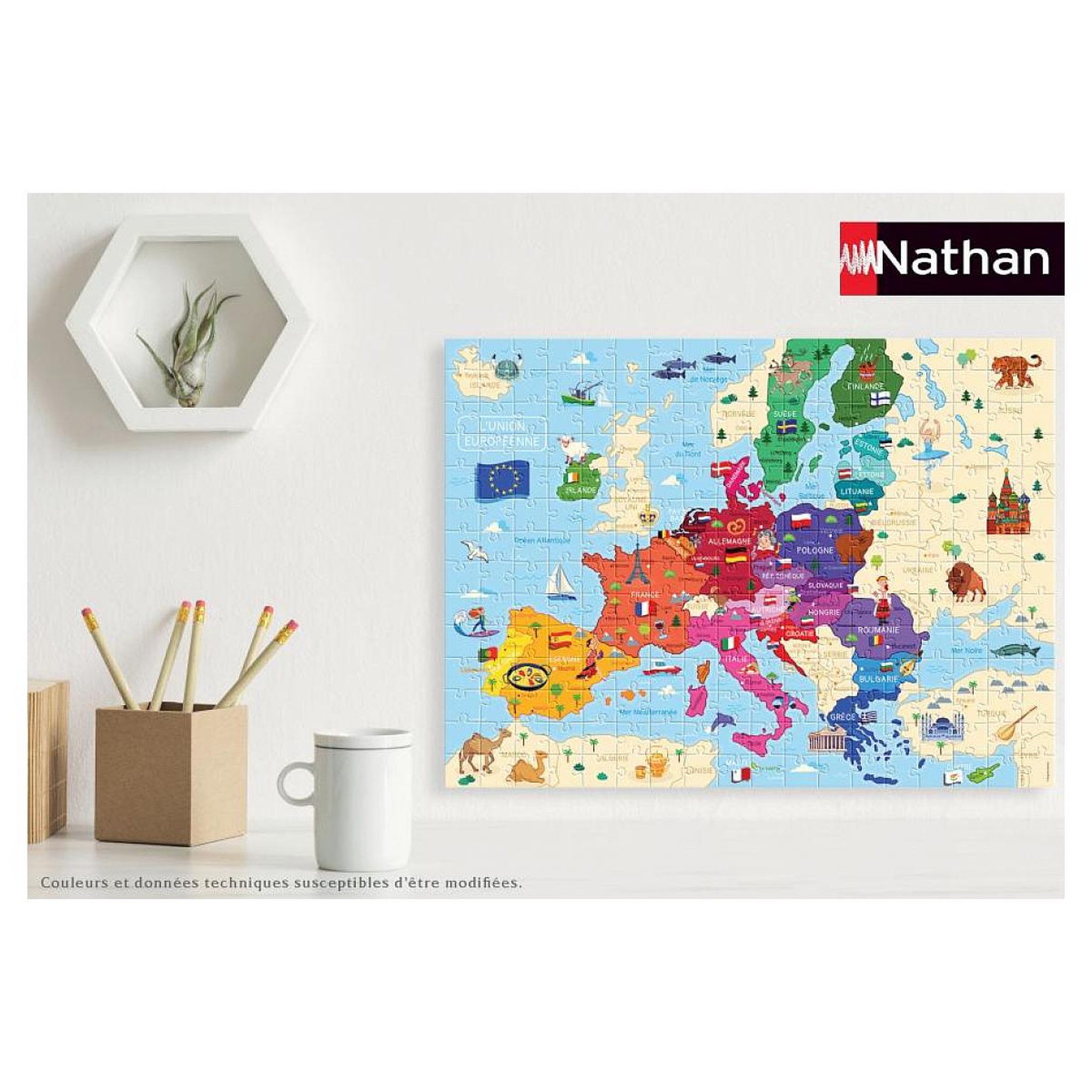 Voir la diapositive 6 : Nathan Puzzle 250p carte d'europe