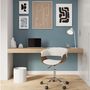 Voir la diapositive 5 : Rendez vous déco Chaise de bureau pivotante sur roulettes en bois et PU noir - Basile
